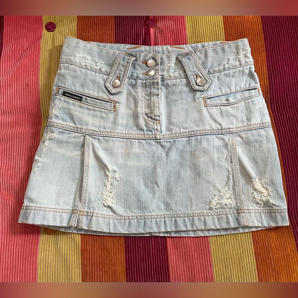 Dolce & Gabbana denim mini skirt